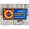 Image 2 : Vintage Master Lock Light Up Advertising Sign
