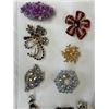 Image 3 : Assorted Costume Brooches On Felt