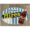 Image 1 : Embossed Reproduction Drink Hires Root Beer Oval Sign