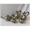 Image 1 : Birks 5 Piece Sterling Silver Engraved With Initial "H" Tea Set