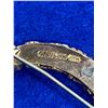 Image 3 : Large 18K Gold Nugget Crescent Moon Pin