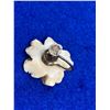 Image 3 : Sterling And Ivory Earrings With Gold Nuggets