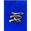 Image 3 : Yukon Gold Nugget Initial "M" Brooch