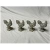 Image 2 : 4 Cast Metal Roosters