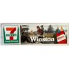 Image 2 : Vintage Winston Cigarettes 711 Metal  Advertising Sign