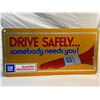 Image 1 : GM Drive Safely Metal Advertising Sign