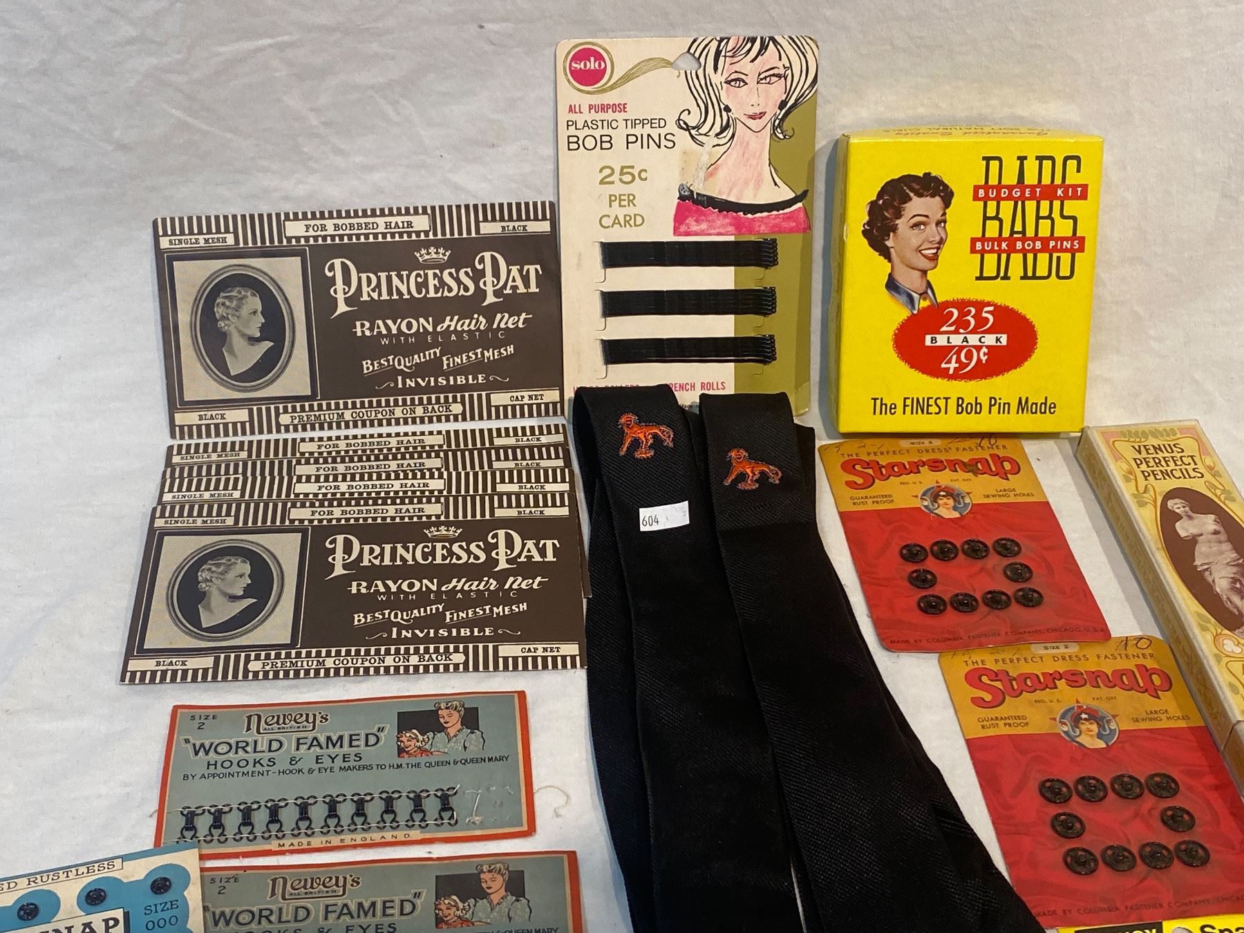 Bobby Ruler Assorted Vintage Bobby Pins, Magnifying Ruler, Etc..