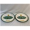 Image 1 : 2 Vintage Porcelain Dawes Black Horse Beer Serving Trays