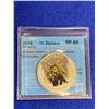 Image 1 : 2016 $10 Styracosaurus Spiked Lizard Colored Silver Canada Coin