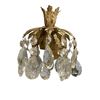 Image 2 : Metal Wall Hanging Light With Hanging Crystals