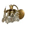 Image 3 : Metal Wall Hanging Light With Hanging Crystals