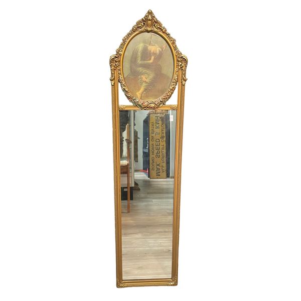Vintage Ornate Trumeau Mirror