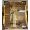 Image 1 : Antique Ornate Framed Print "The Flute Player" By Mendelssom