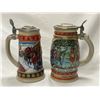 Image 1 : 2 Vintage Budweiser Steins, 1 With Coa
