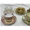 Image 2 : 7 Assorted Vintage Teacups + Saucers: Royal Doulton, Spode, Wedgewood, Noritake, & More