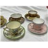 Image 3 : 7 Assorted Vintage Teacups + Saucers: Royal Doulton, Spode, Wedgewood, Noritake, & More