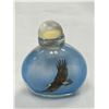 Image 1 : Vintage Reverse Painted Glass Snuff Bottle Bald Eagle Scene Limited, Numbered On Back