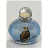 Image 1 : Vintage Reverse Painted Glass Snuff Bottle Bald Eagle Scene Limited, Numbered On Back