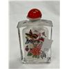 Image 2 : Vintage Reverse Painted Glass Snuff Bottle Butterfly Scene