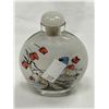 Image 2 : Vintage Reverse Painted Glass Snuff Bottle Nature / Bird Scene