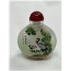 Image 1 : Vintage Reverse Painted Glass Snuff Bottle Crane Scene