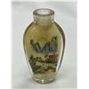 Image 1 : Vintage Reverse Painted Glass Snuff Bottle With Nature And Village Scene