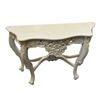 Image 1 : Vintage Off White Carved Curved Leg Console Table