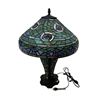 Image 1 : Vintage Tiffany Style Table Lamp With Stain Glass Features Throughout And Shade