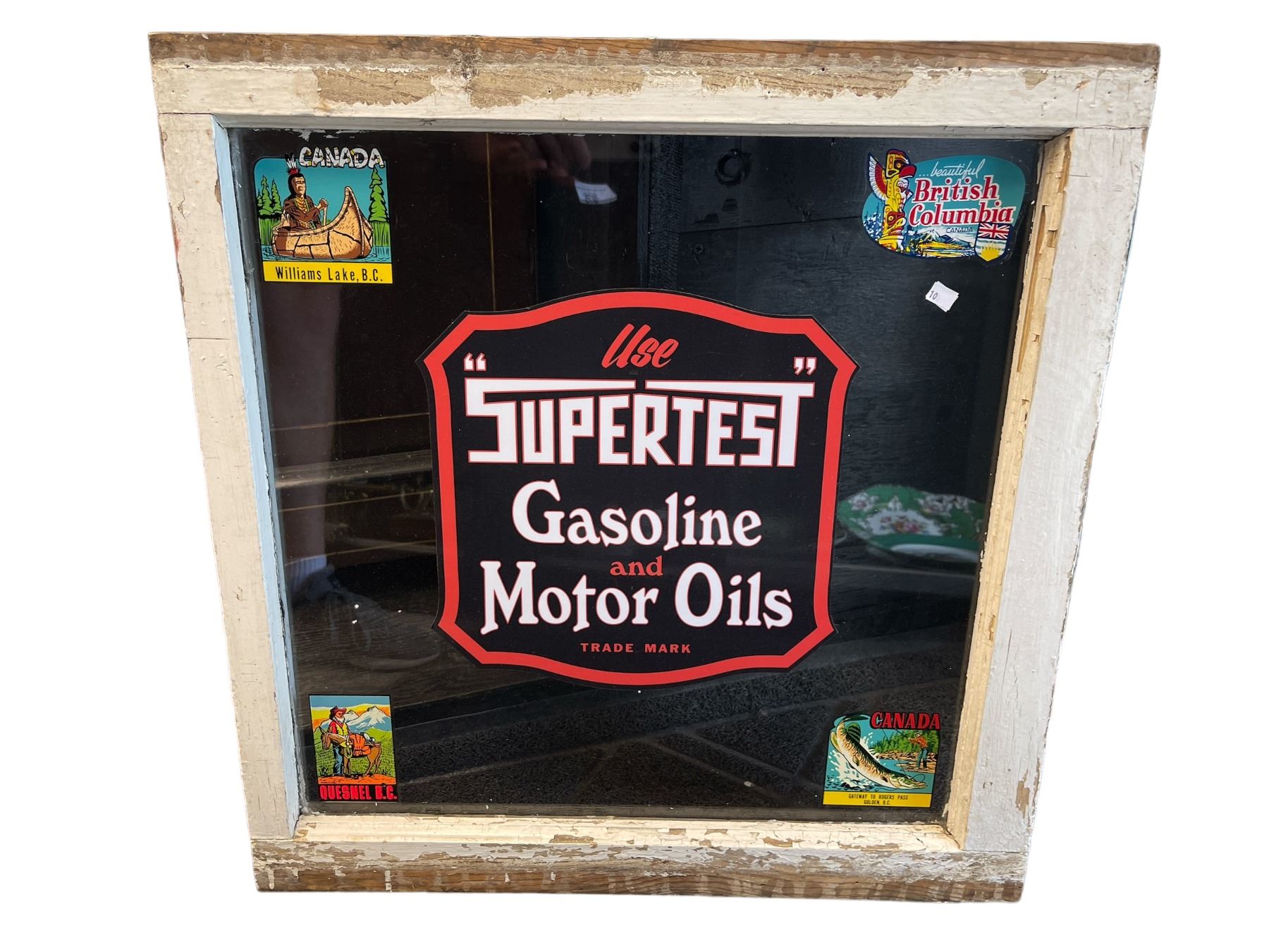 Custom Made Window With Advertising Stickers
