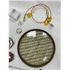 Image 6 : Assorted Antique And Vintage Collectibles: Curling Iron, Candle Snuffer, Jewellery, And More