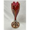 Image 1 : Antique Bohemian Overlay Glass Vase