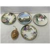 Image 1 : 4 Assorted Vintage Chinaware Plates And Decorative Hanging Egg
