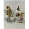 Image 1 : 4 Vintage Miniature Perfume Bottles, 1 With Bladder, 3 Limoges, Etc..
