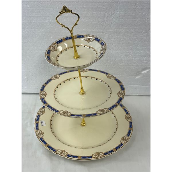 Vintage Woods Ivory Ware 3 Tier Cake Plate