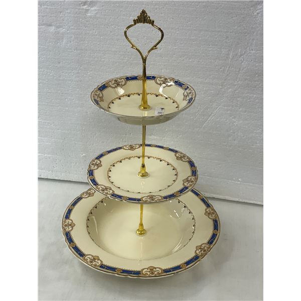 Vintage Woods Ivory Ware 3 Tier Cake Plate