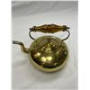Image 1 : Vintage Best Hammer Brass Footed Tea Pot With Amber Resin Handle