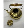 Image 2 : Vintage Best Hammer Brass Footed Tea Pot With Amber Resin Handle