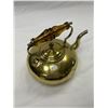 Image 3 : Vintage Best Hammer Brass Footed Tea Pot With Amber Resin Handle