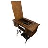 Image 1 : Vintage Sewing Machine Desk With White Sewing Machine