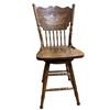 Image 1 : Vintage Carved Pressed Back Swivel Chair