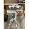 Image 2 : White Painted Cast Metal Plant Stand