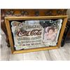 Image 2 : Vintaged Framed Coca Cola Advertising Mirror