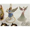 Image 2 : Assorted Collectibles, Open Salts, Perfume Bottle, Decanter, Glass Angel, Etc..