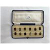 Image 1 : Set Of Sterling Silver Bridge Pins, In Original Case