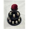 Image 2 : Vintage 2 Tier Thimble Stand, With Pin Cushion On Top