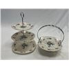 Image 1 : Style Craft By Mid Winter Staffordshire 3 Tier Cake Plate, And Pedestal Desert Dish