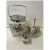 Image 1 : Style Craft By Mid Winter Staffordshire Condiment Set, Salt Dish, And Biscuit Barrel