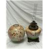 Image 1 : Vintage Gone With The Wind Lamp, With Flower Motif