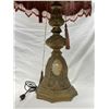 Image 2 : Victorian French Large Table Lamp With Beaded Fringe Shade