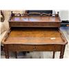 Image 2 : Early Bidermera Wood Writing Desk, With 3 Drawers And Key